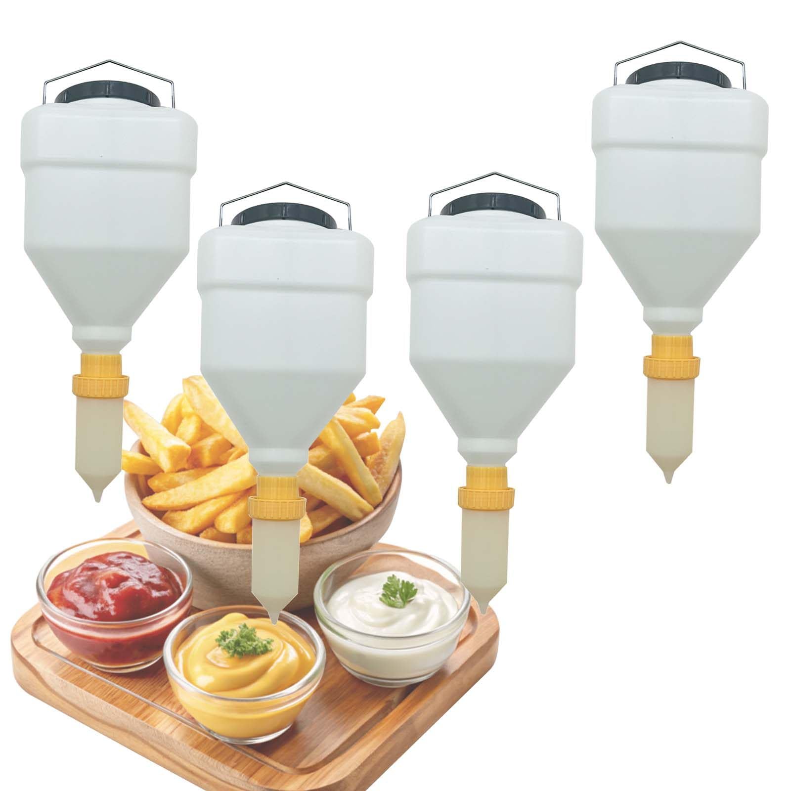 Dispensador de salsa colgante antiadherente de 5,5 L para evitar goteos y desorden