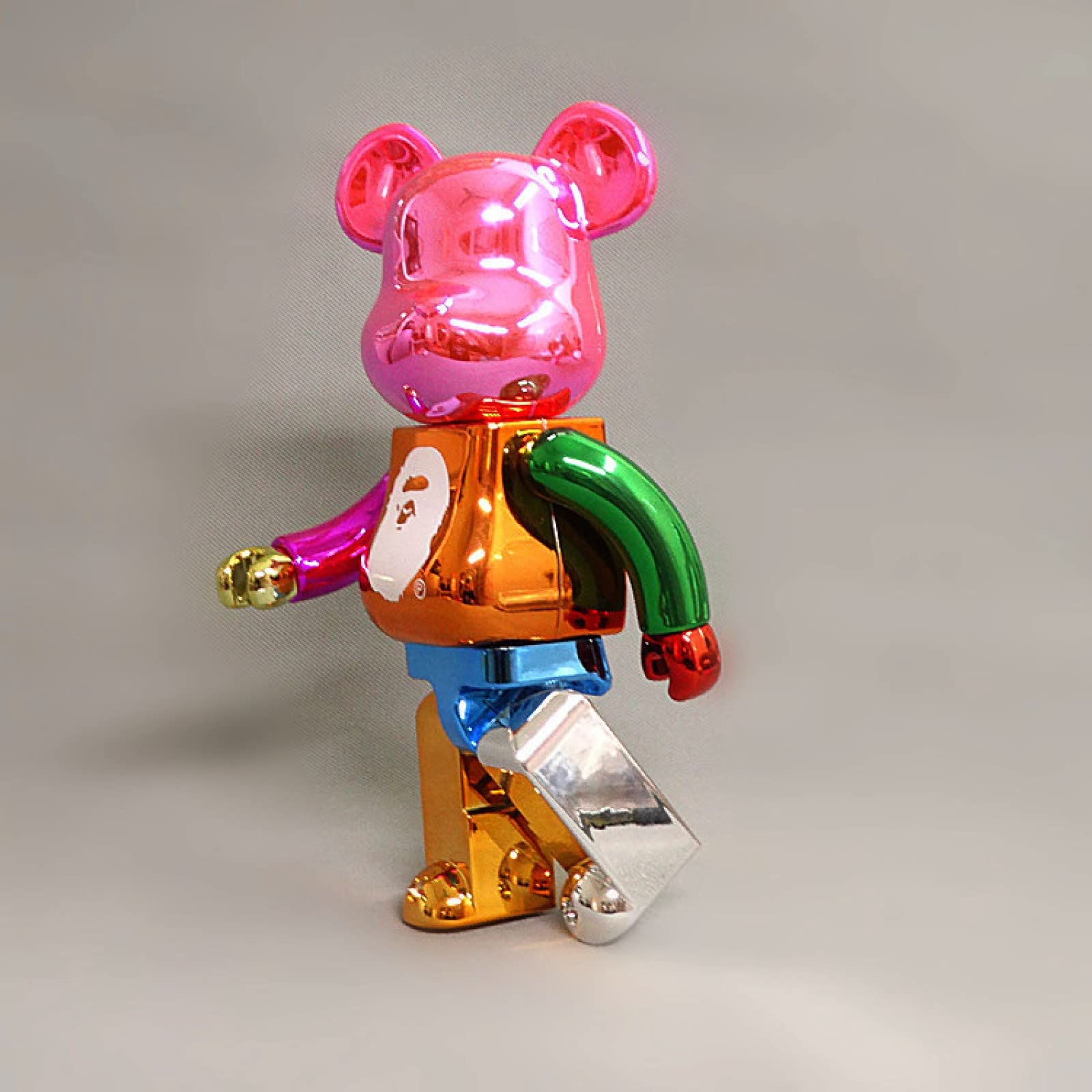 Fashion Bearbrick, 400% Bape ELETTROPLATING Over Overs BROCCHI di OVERSE, Scultura di Fashio GIOCHIO RACCHIBILI Made