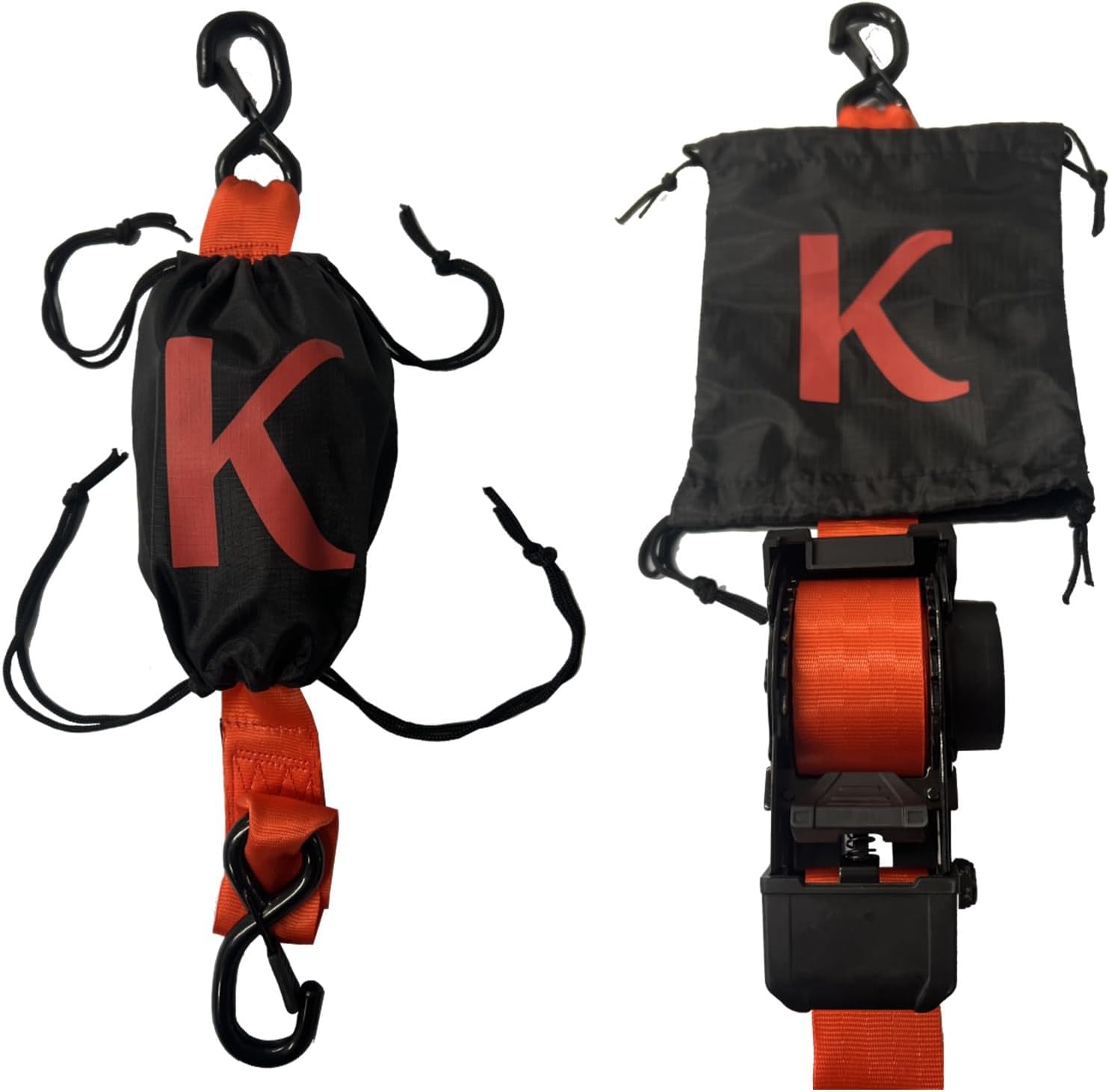Keyfit Tools Ratchet Strap Defender (4PK) All Weather Waterproof Retractable Ratchet Strap Protector ~EnviroTech Ripstop Heavy Duty Gear Drive Cover ~Protect Your Expensive Cargo Straps & Tie Downs