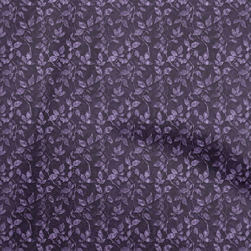 oneOone Georgette Viscose Violet Fabric Aian Batik Craft Projects Decor Fabric Printed By The Yard 42 Inch Wide