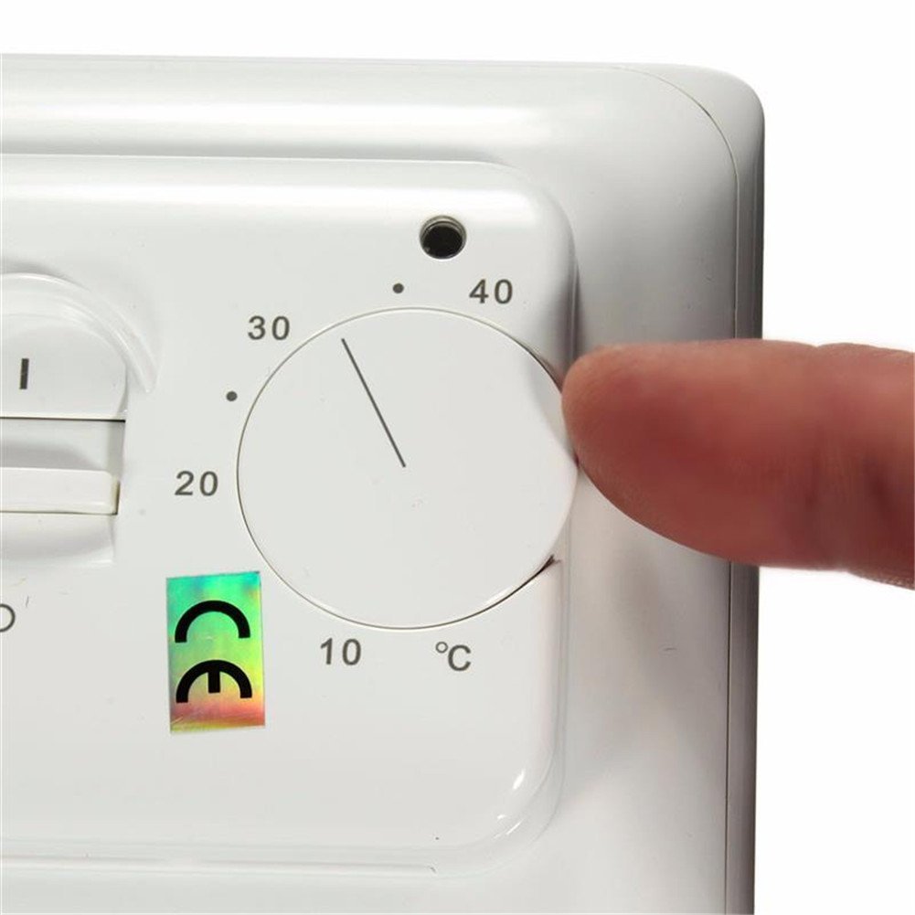 Termostat pokojowy Premium do ogrzewania podłogowego, klimatyzacji, przełącznik regulacji temperatury 16 A 230 V biały