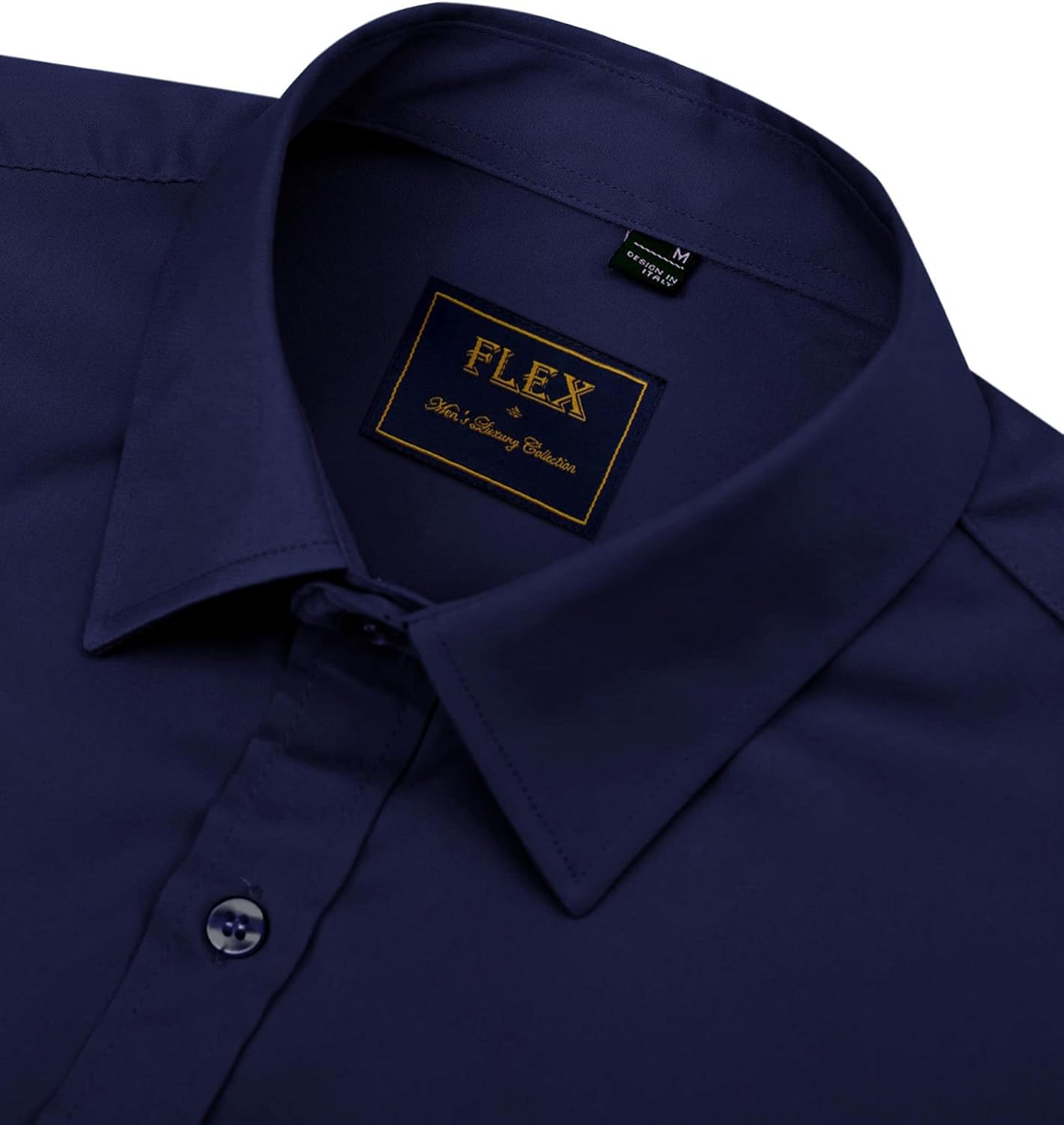 J.VER Men's Dress Shirts Solid Long Sleeve Stretch Wrinkle-Free Formal Shirt Business Casual Button Down Shirts - Image 3