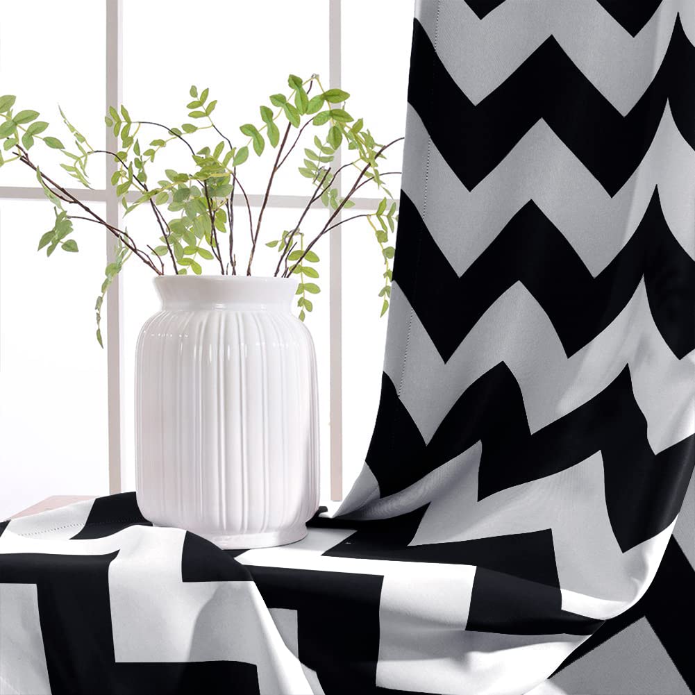 Melodieux Fashion Chevron Curtains For Living Room Dining Room Darkening |  Desertcart Seychelles, image size:1001x1001