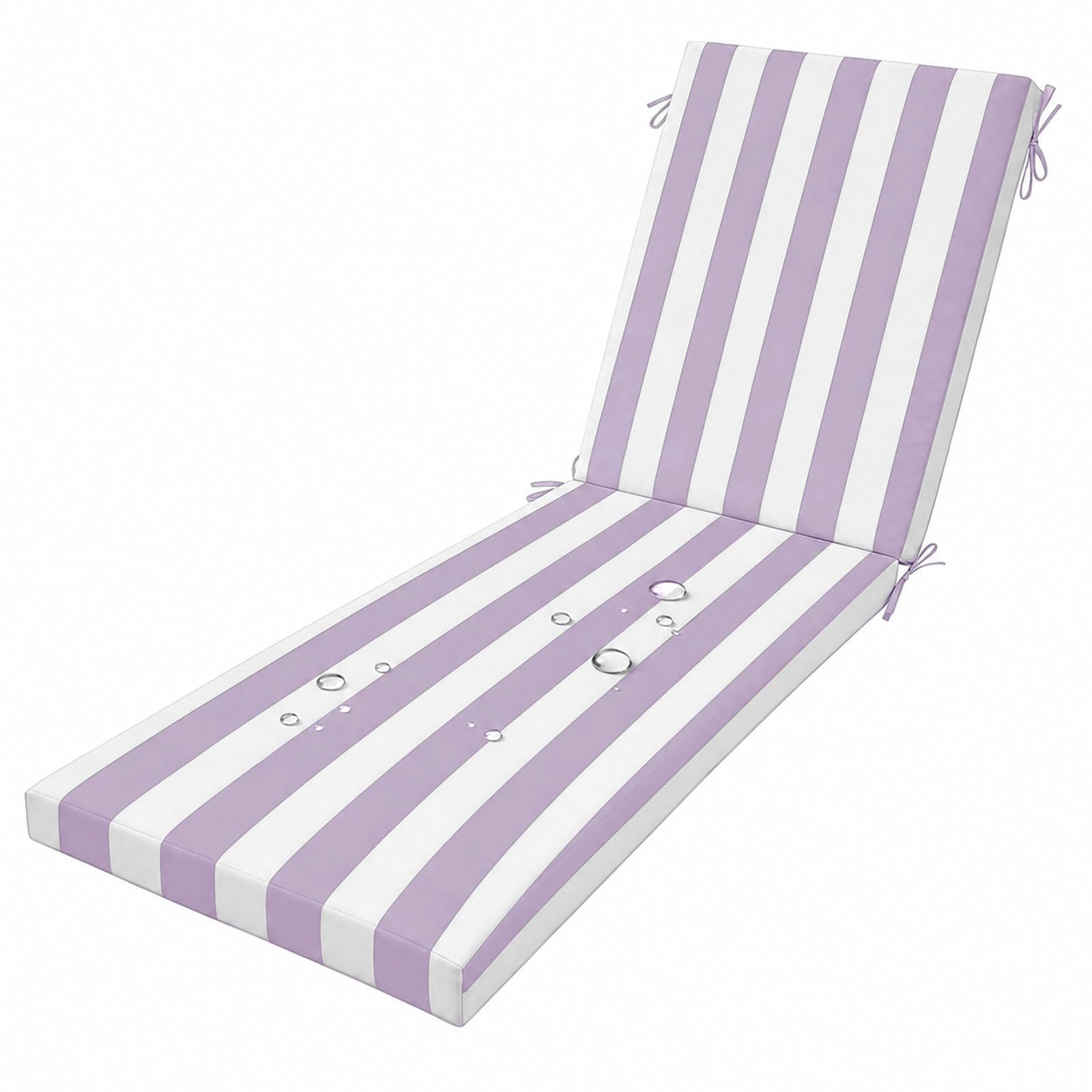 AZMAHT Sun Lounger Cushion, Waterproof Foldable Thick Cushion Pad