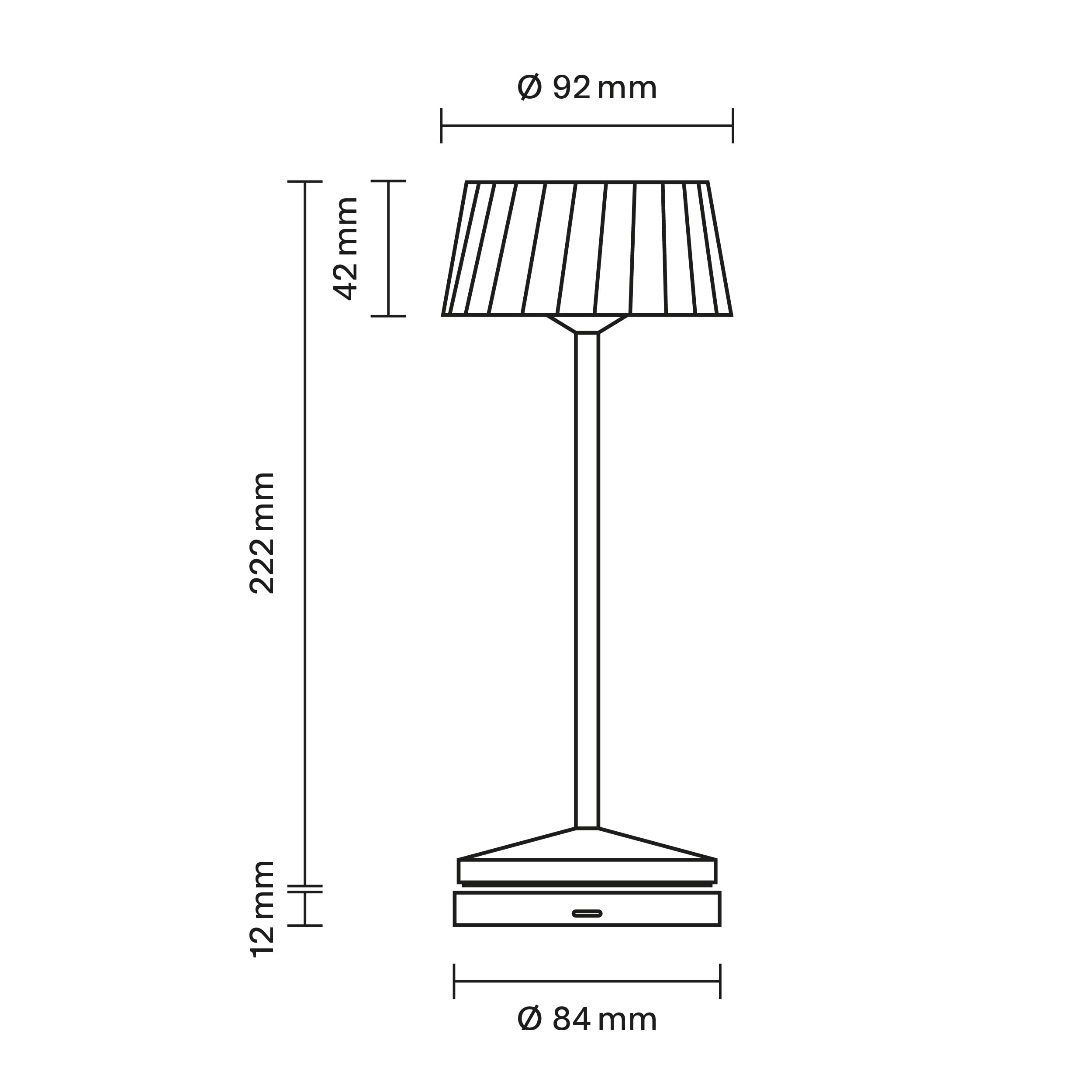 SIGOR Facetta Remote nachtschwarz - LED Akku-Tischlampe dimmbar & kabellos mit Fernbedienungsfunktion, FlexMood (2200K/2700K), bis 12h Leuchtdauer, USB-C Ladefunktion, IP44 Outdoor & Indoor