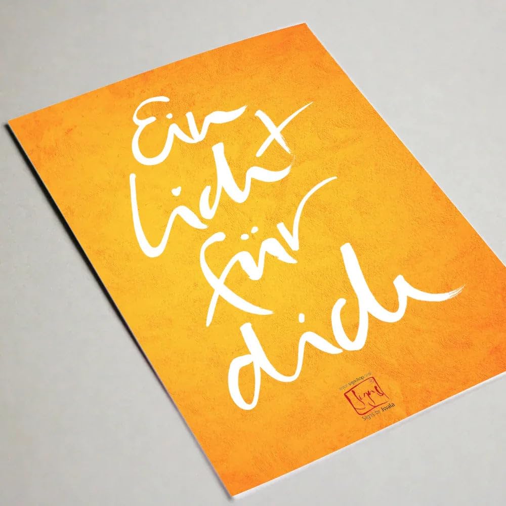 12 SignKerzen + 12 Karten "Ein Licht für dich"
