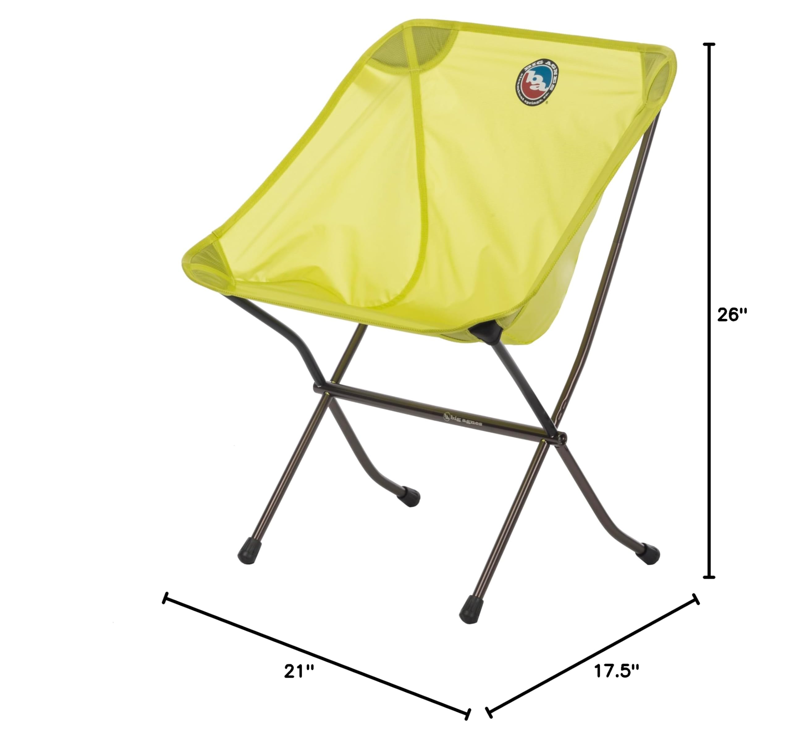 Big Agnes Skyline UL - Ultralight Camping Chair, Evening Primrose | Deep, wide seat and patented hub-less aircraft aluminum frame provide comfort for backpackers and campers