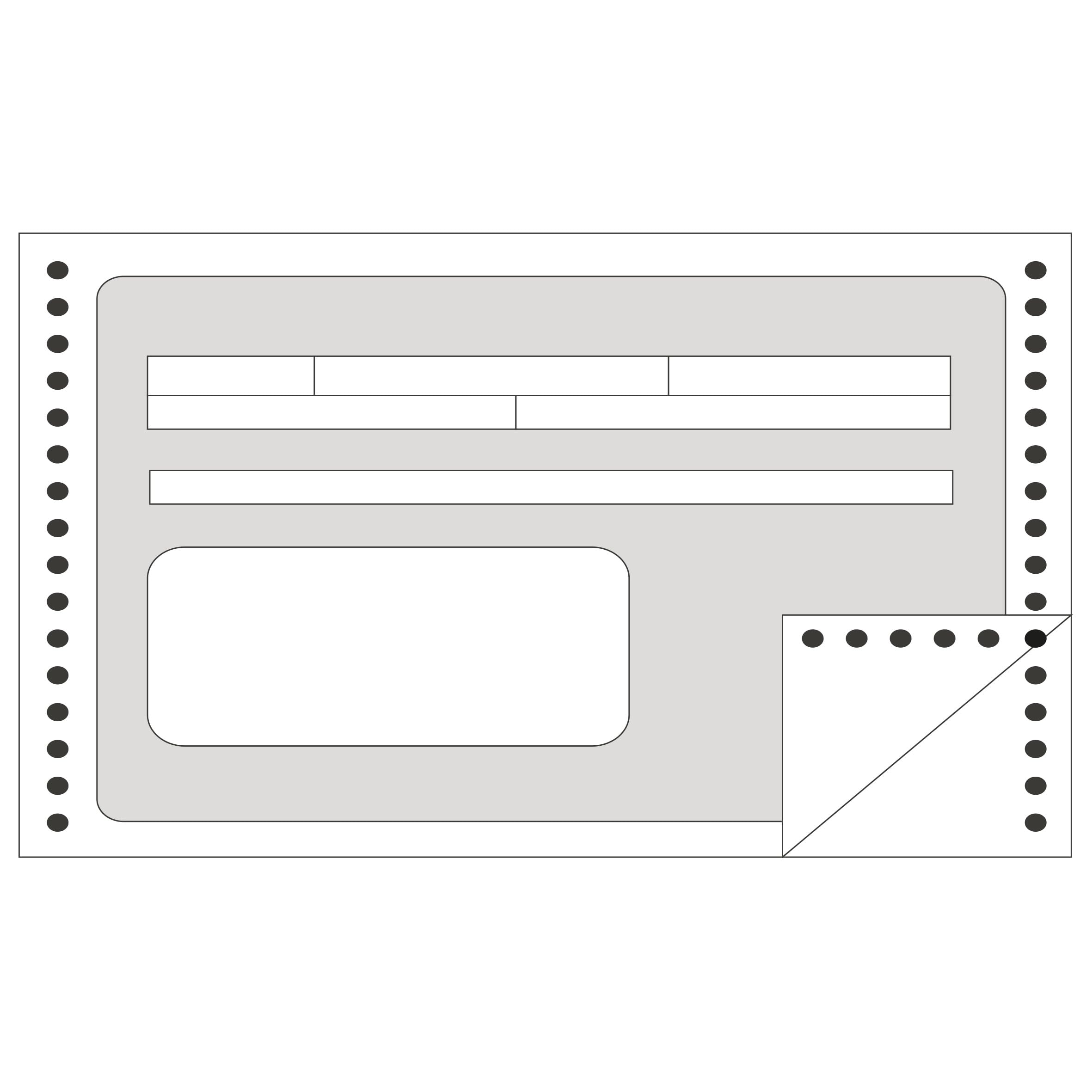 APLI 133 Caja 1200 Recibos Papel Continuo, 240 X 4