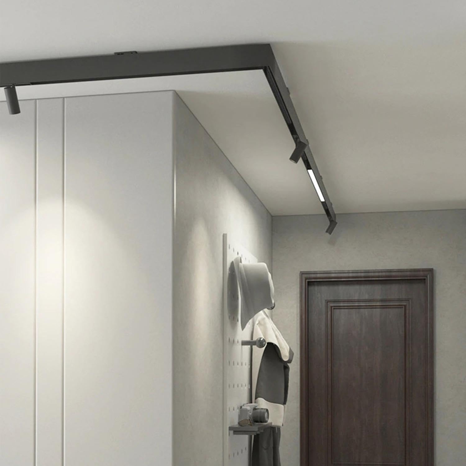LEDKIA LIGHTING Rail Magnétique 20mm en Saillie 48V 2m Noir