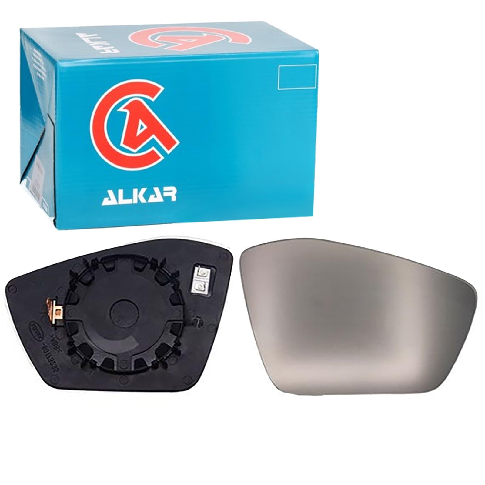 ALKAR 6432732 Cristal de espejo retrovisor exterior calefactable convexo derecha Compatible con SKODA Octavia IV Combi NX5 Octavia IV Berlina NX3