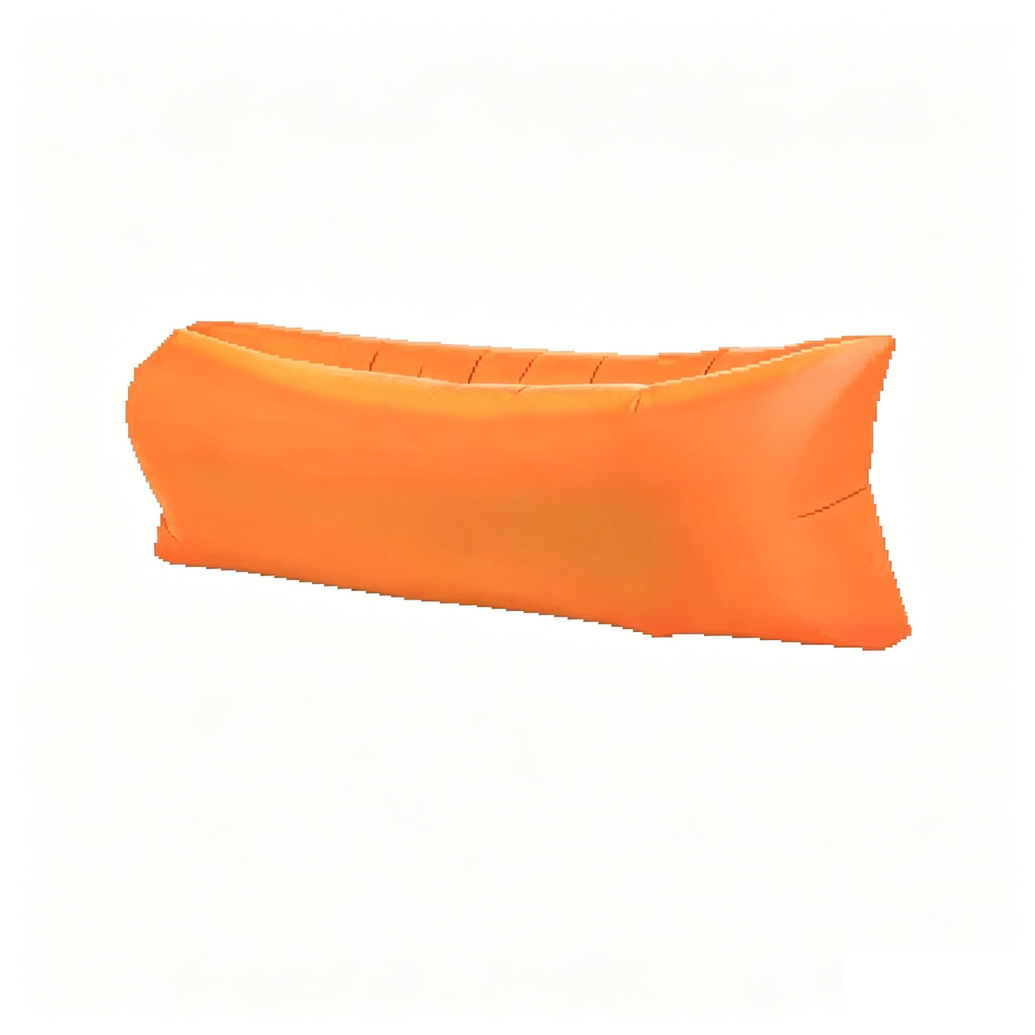 Inflatable Air Sofa Lounge Chair, Wind-Powered No-Pump Setup, Ergonomic Neck Pillow, Durable Waterproof Fabric, Portable for Beach, Camping, Hiking, Picnics Orange,Maximum Load Capacity 440 lbs