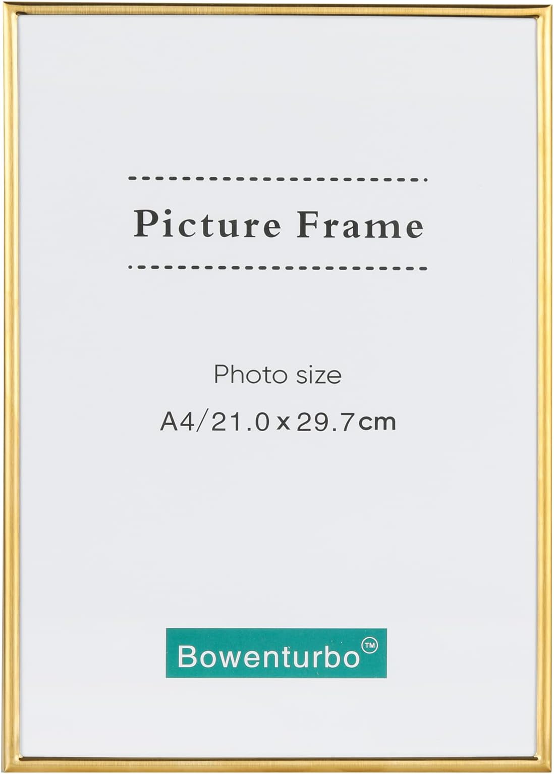 A4 Metal Picture Frame Vertical or Horizontal Plain Style Photo Frame for Wall Table Top Thin Edge Nice Gift for Mother's Day Wedding Anniversary (Brushed Gold, A4(21x29.7cm))…