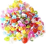 Decorative Plastic Buttons, 200 Pieces, Colorful Animal and Fruit Designs, DIY Sewing Craft Supplies