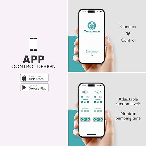 Miniatura 2 de Extractor de leche manos libres, extractor de leche con aplicación, extractor de leche manos libres inalámbrico, extractor de leche portátil con