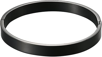 OIDEA Simple and Elegant Bracelet for Men Stainless Steel Chain Large Width Ceramic White Perfect Gift