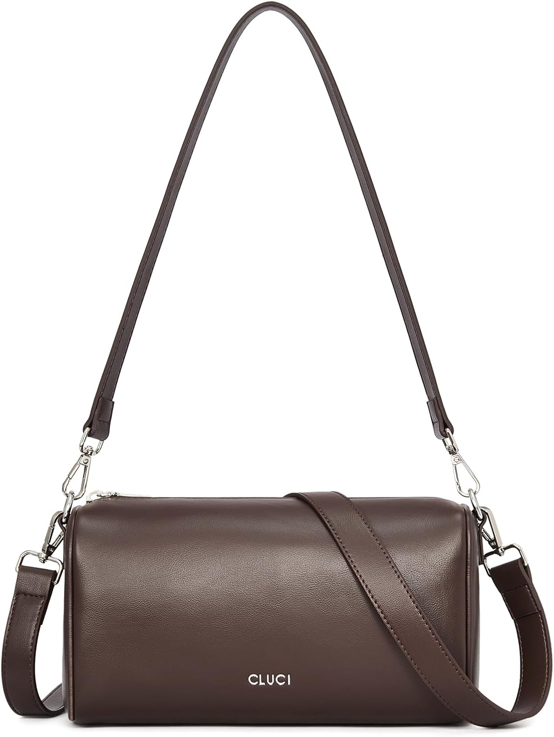 CLUCI Crossbody Purses for Women,Minimalist Barrel Purse,Designer Barrel Bag with 2 Detachable Straps - Image 7