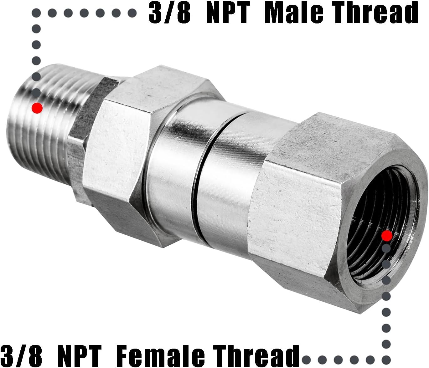 Raincovo Pressure Washer Swivel, Pressure Washer Quick Connect, 3/8 Inch NPT Thread, 5000 PSI