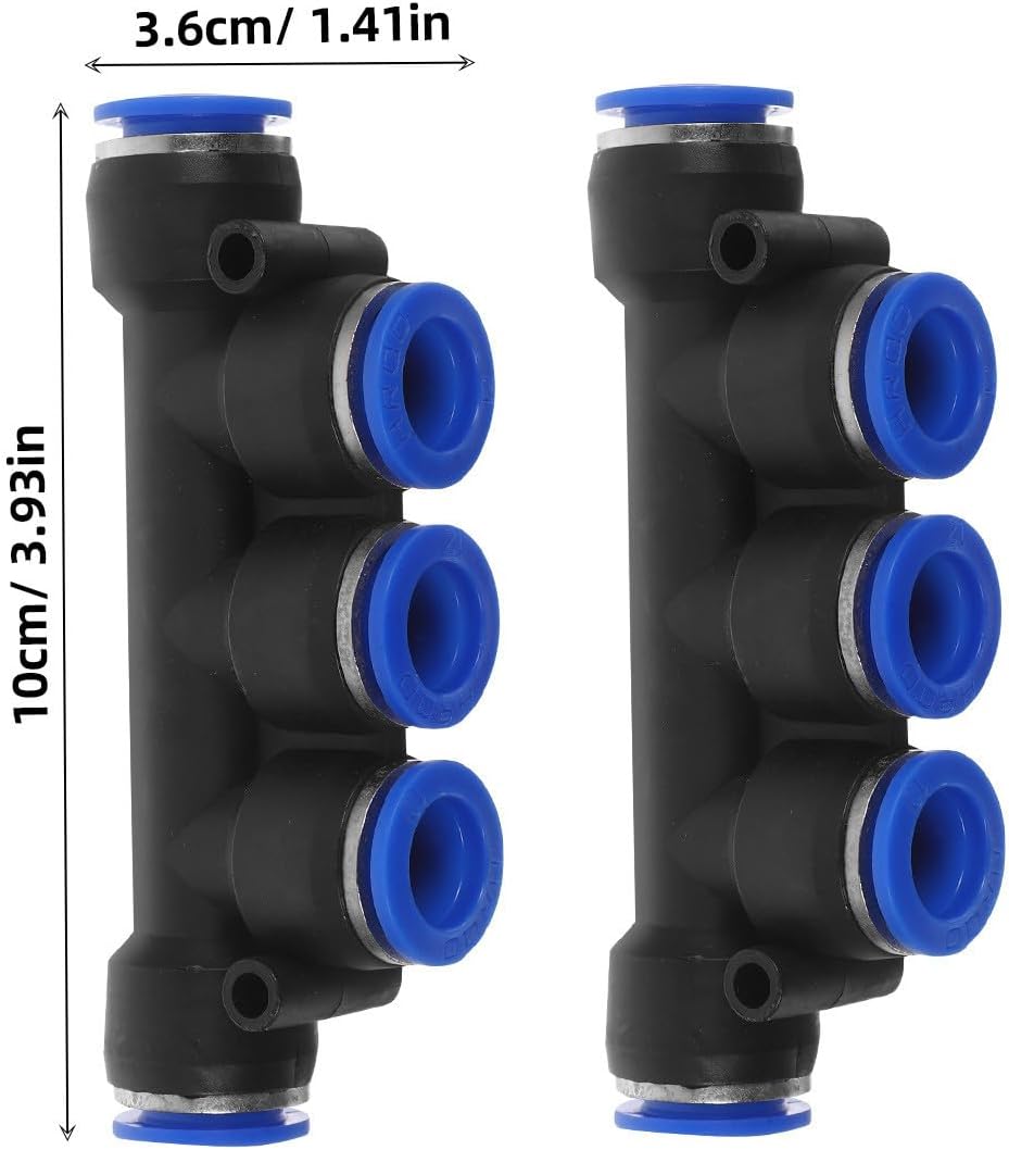 VILLCASE 8pcs Plastic Straight Pneumatic Pipe Quick Connector Fittings 12mm Lightweight Air Hose Push to Connect Fitting for Food Processing and Pharmaceuticals with Strong Compatibility