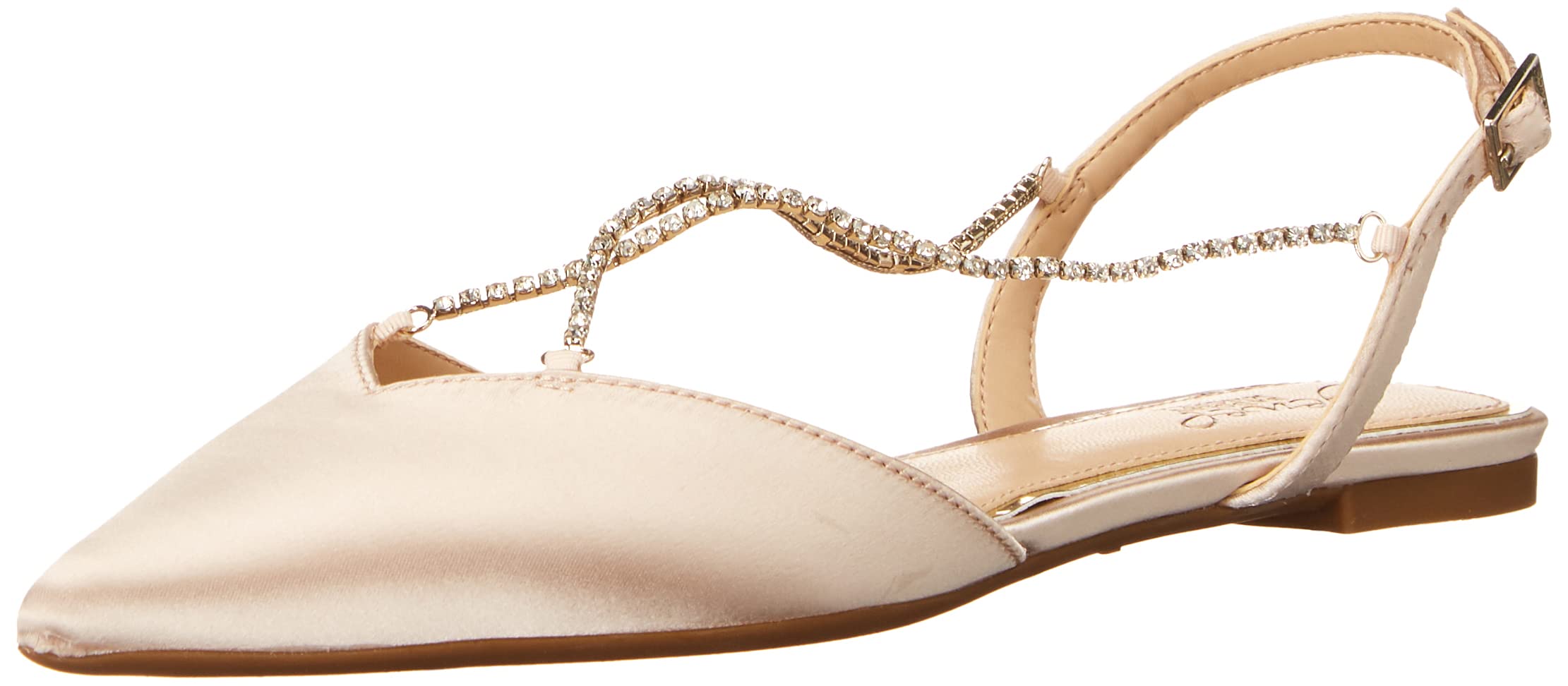 Jewel Badgley Mischka Women's Alanna Ballet Flat, Champagne, 5.5 UK