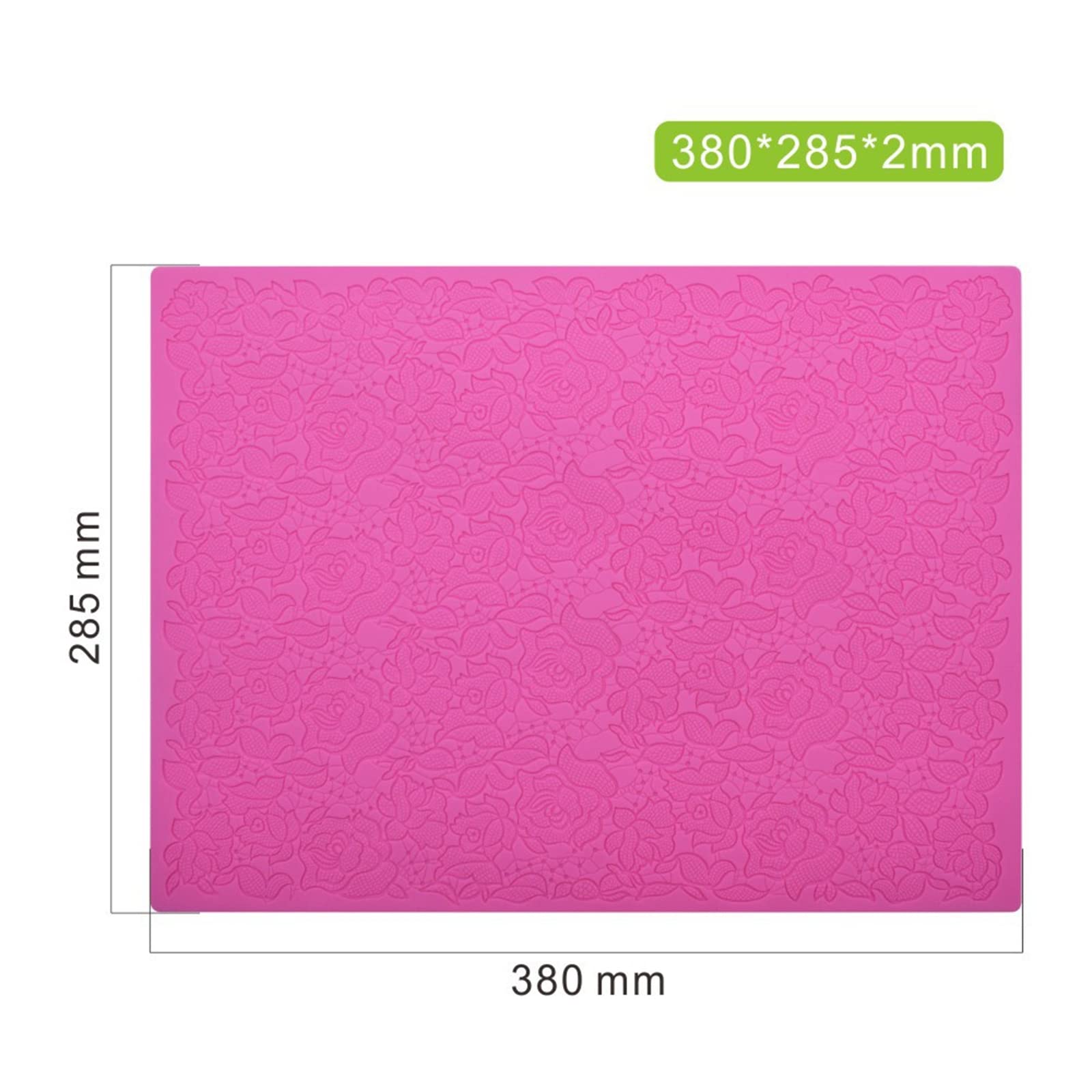 Tapis de dentelle en silicone à motif floral, forme de gâteau en dentelle, tapis de gaufrage à fondant, tapis de gaufrage, forme de gâteau, pour décoration de gâteau, motif classique, rose