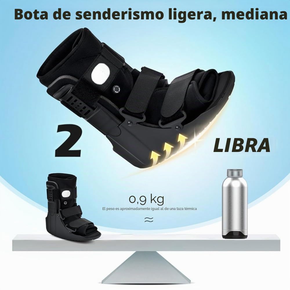 Botas Inflables para Caminar, Bota de Fractura Air Cam Walker, Bota Ortopédica para Tobillo Torcido, Férula de Aire Corto M