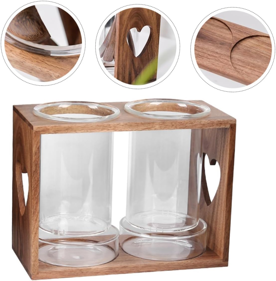 STOBAZA 1Set Glass Chopsticks Holder Rack with Clear Glass Containers Draining Plates Stylish Kitchen Storage Design with Drain