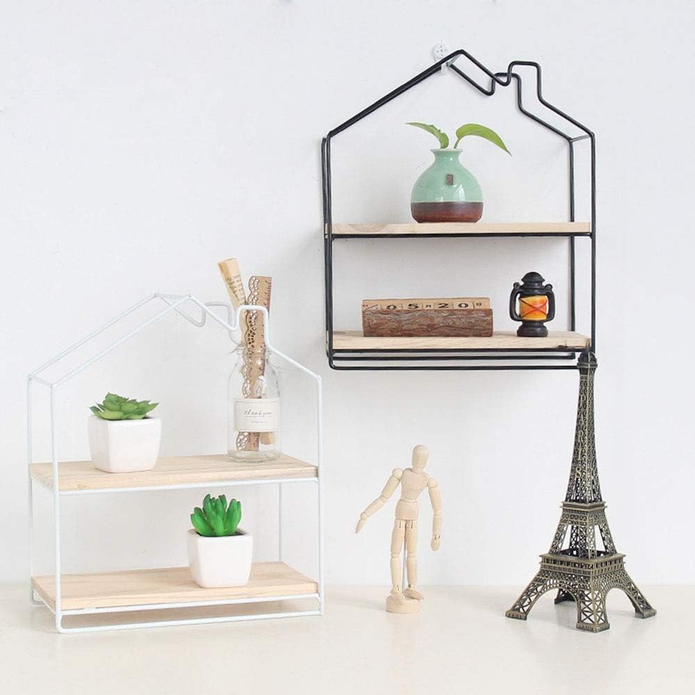 Amazon｜ウォールシェルフ ウォールラック 壁掛け棚 飾り棚 フローティングラック木製収納スペースのためにキッチンリビングルームベッド