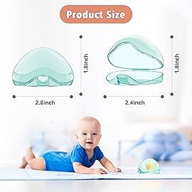 Smlpuame Pacifier Case,3 Pack BPA Free Pacifier Holder Case,Transparent Container Box for Baby BinkyNot Included),Essential Pacifier Accessories,Alway Keep Paci Clean,Easy to Clean(Green)