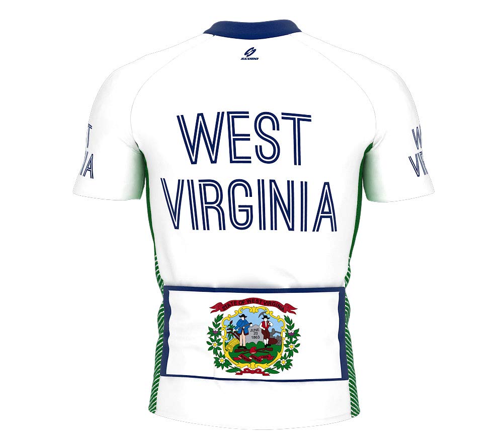 ScudoPro West Virginia Bike Short Sleeve Cycling Jersey for Men - Size 2XL Multicolored