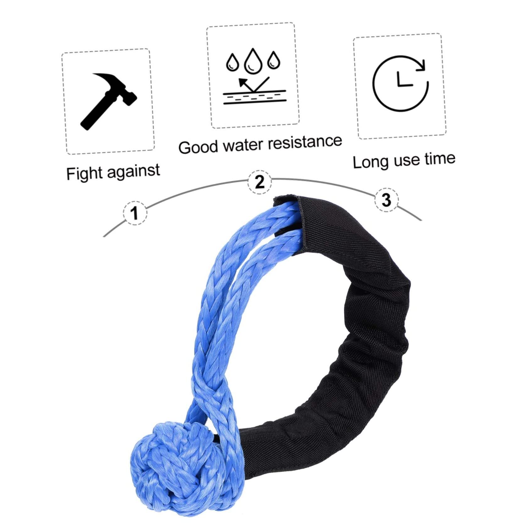 MOLUCKFU Knot Rope Soft Shackle Sturdy Nylon Shackle for Rigging Portable Easy to Use