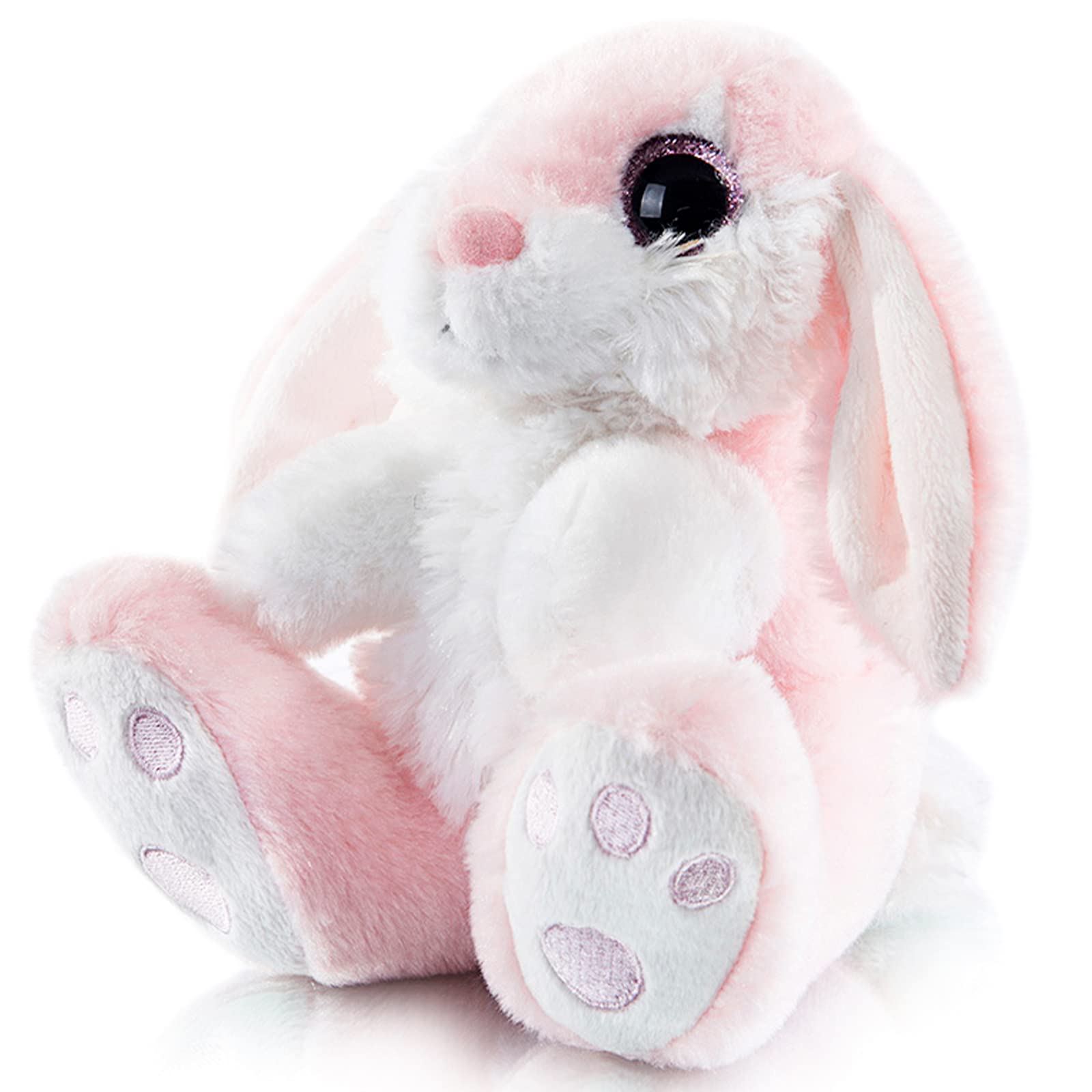 My OLi 20 cm wielkanocny królik pluszowy królik z dyskietkami usznymi wypchane zwierzę różowe prezenty wielkanocne dla niemowląt dzieci chłopców dziewcząt
