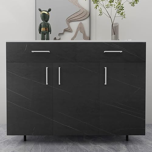 Miniatura 3 de Decotalk Papel de contacto de mármol negro de 17.7 x 400 pulgadas, papel de contacto para encimeras impermeable, papel de contacto de mármol para