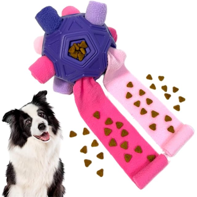 Snuffle Ball for Dog Toys Unbreakable Upgrade Ball Interactive Toy Foraging Snuffle Mat Puppy Treat Dispenser Slow Feeder