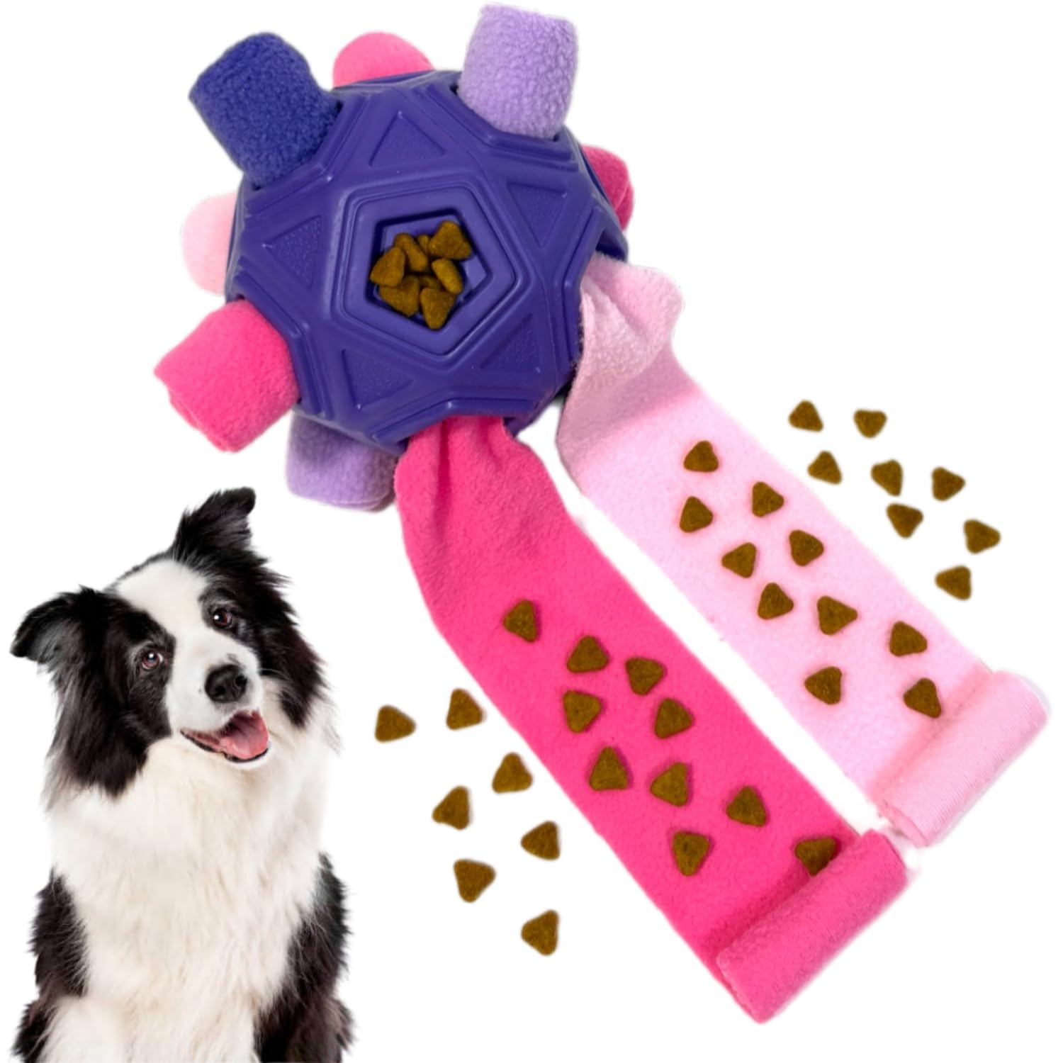 Snuffle Ball for Dog Toys Unbreakable Upgrade Ball Interactive Toy Foraging Snuffle Mat Puppy Treat Dispenser Slow Feeder
