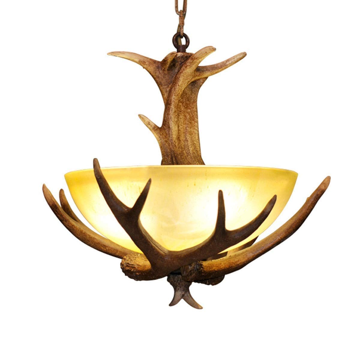 Lampadario in resina con 3 luci e paralume in vetro smerigliato, per cucina o isola, diametro di 40 cm