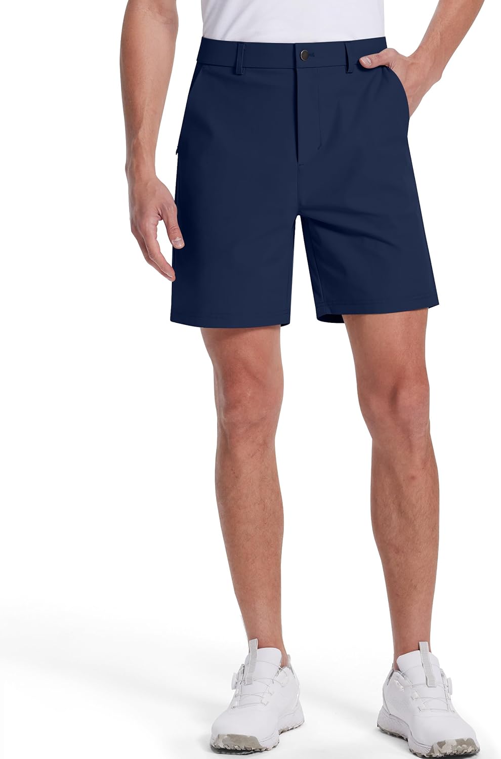 Mens Golf Dress Shorts 7 Inch Inseam Stretch Work Shorts Quick Dry Casual Lightweight Flat Front Shorts with 5 Pockets - Image 3
