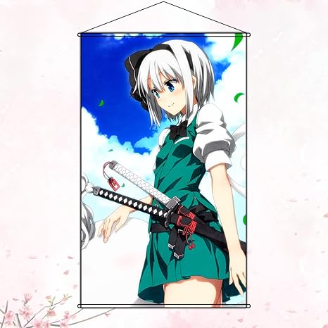 Amazon スクールロマンツェ タペストリー 魂魄妖夢 掛ける絵 アニメ ポスター 巻物 軸物 家庭飾り 装飾用品 部屋飾り 壁掛け装飾 カスタム可能 約60cmx90cm アニメ 萌えグッズ 通販