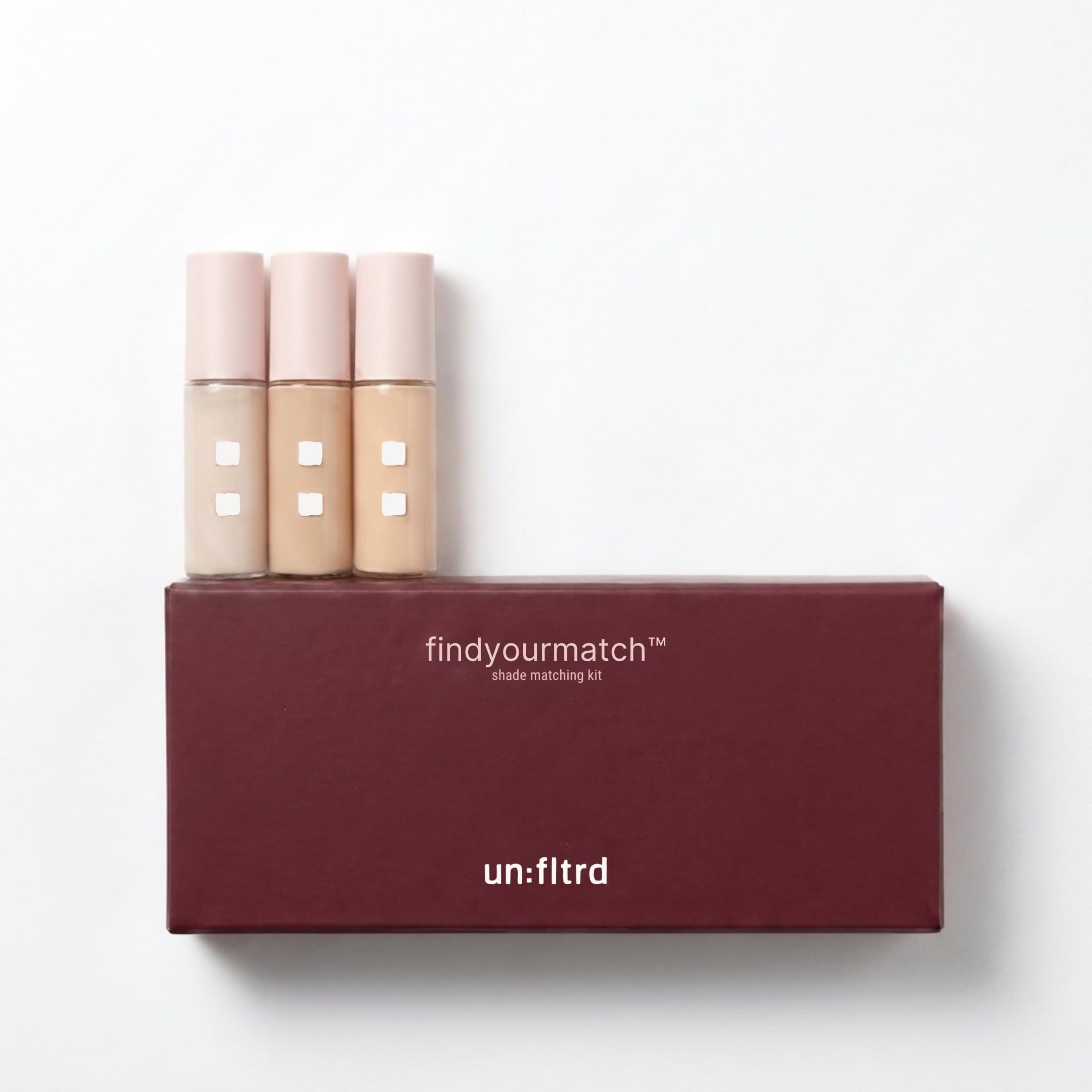 unfltrd findyourmatch™ Foundation Trial Kit (Light) | 3 Mini Samples of Serum Tint Cushion Foundation | Fully Redeemable | Shade Match Kit for Indian Skin Tones | Lightweight Skin Tint