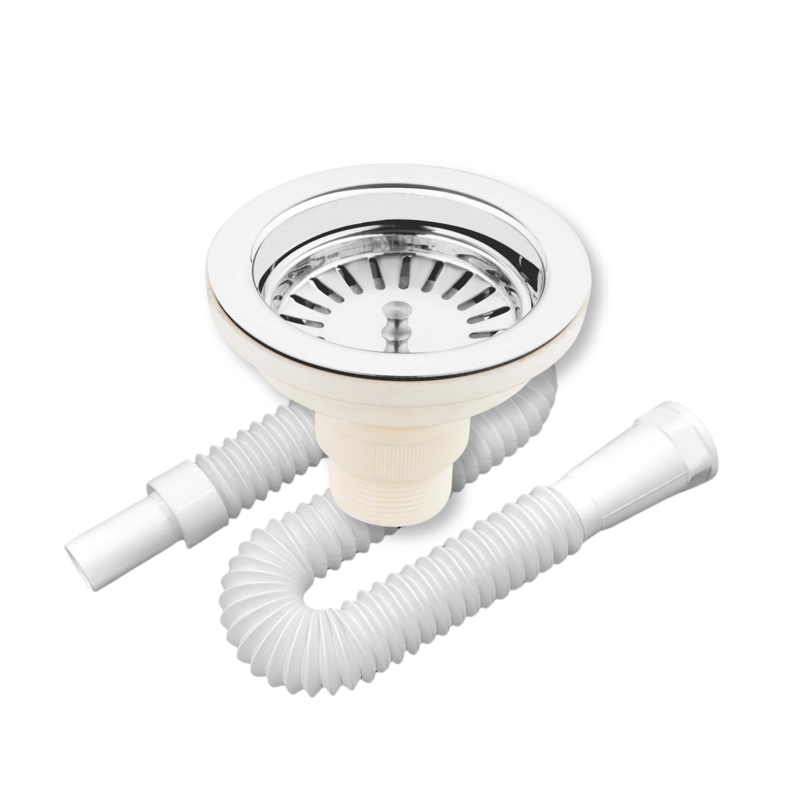 Sanituf Stainless Steel and PVC 4.5 Inches Kitchen Sink Coupling Drain Outlet and Connector with Waste Pipe Cartridge Faucet (Vessel Installation Type) (B0CXPMNPHN) Amazon Price History, Amazon Price Tracker