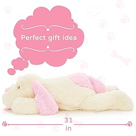 MaoGoLan Giant Stuffed Puppy Dog Big Plush Extra Large Stuffed Animals Soft Plush Dog Pillow for Girls Kids 31 inch