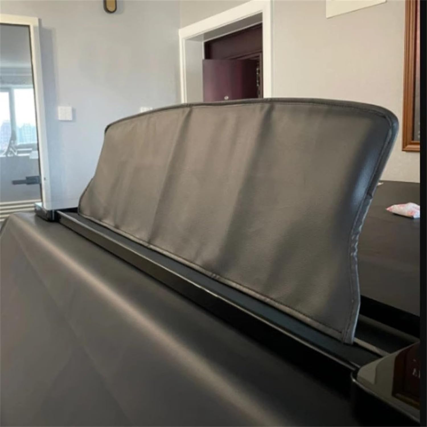 PU Leather/Velvet Music Stand Cover Custom Grand Piano Dust Cover Grand Piano Music Stand Cover Anti-Wear Protective Cover Thickened,Pu