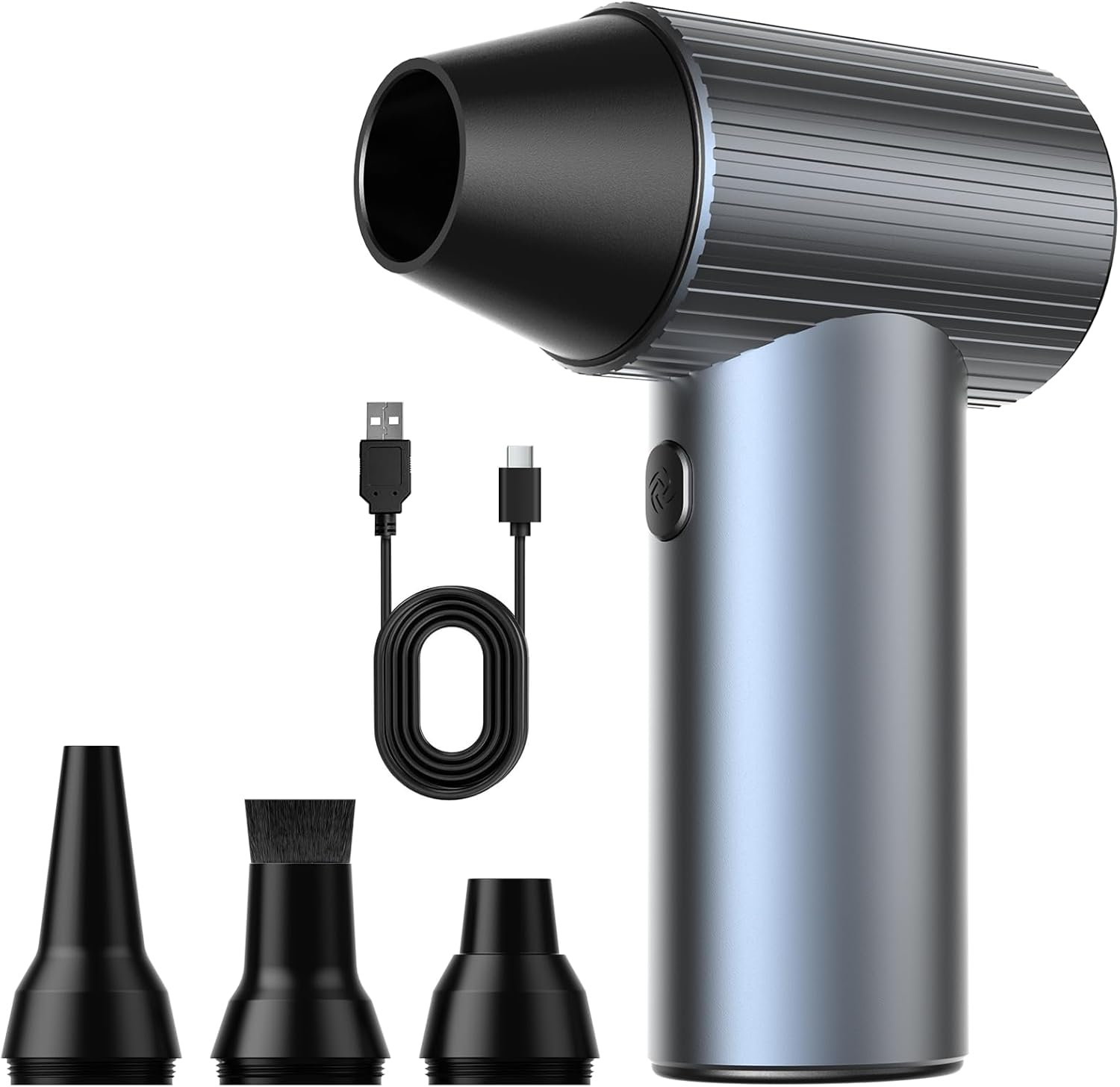 SwiftFlow X7 Compressed Air Duster, Ultra-Powerful Electric Air Duster, 3-Speed Adjustable Rechargeable Cordless Air Blower for Computer, Keyboard, Home, Outdoor and Car