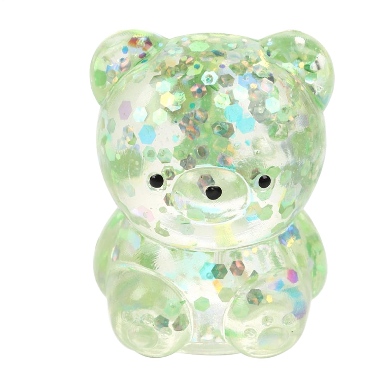 Glitter Bear Squishy Toys | سكوشي Bear Squeeze Fidget Toys | Cute Animal Squishy Bears Stress Relief Toys | Slow Rebound Sensory Toy Stress Balls for Kids & Adults