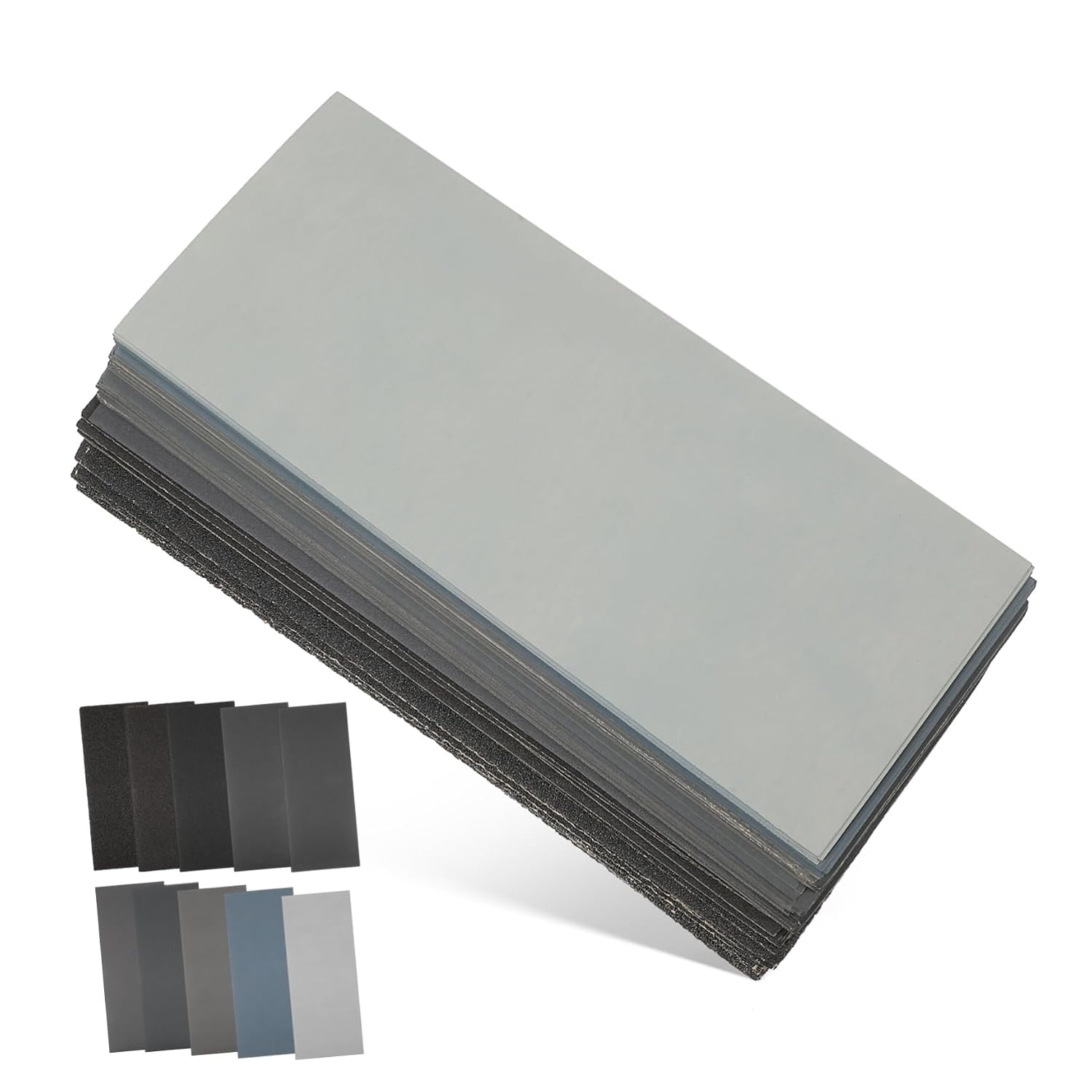 Veemoon 100pcs Wet and Dry Sandpaper Sheets Set High Grit Automotive Polishing Paper for Metal and Wood Finishing Assorted Grits 80-5000 for Crafts and Furniture