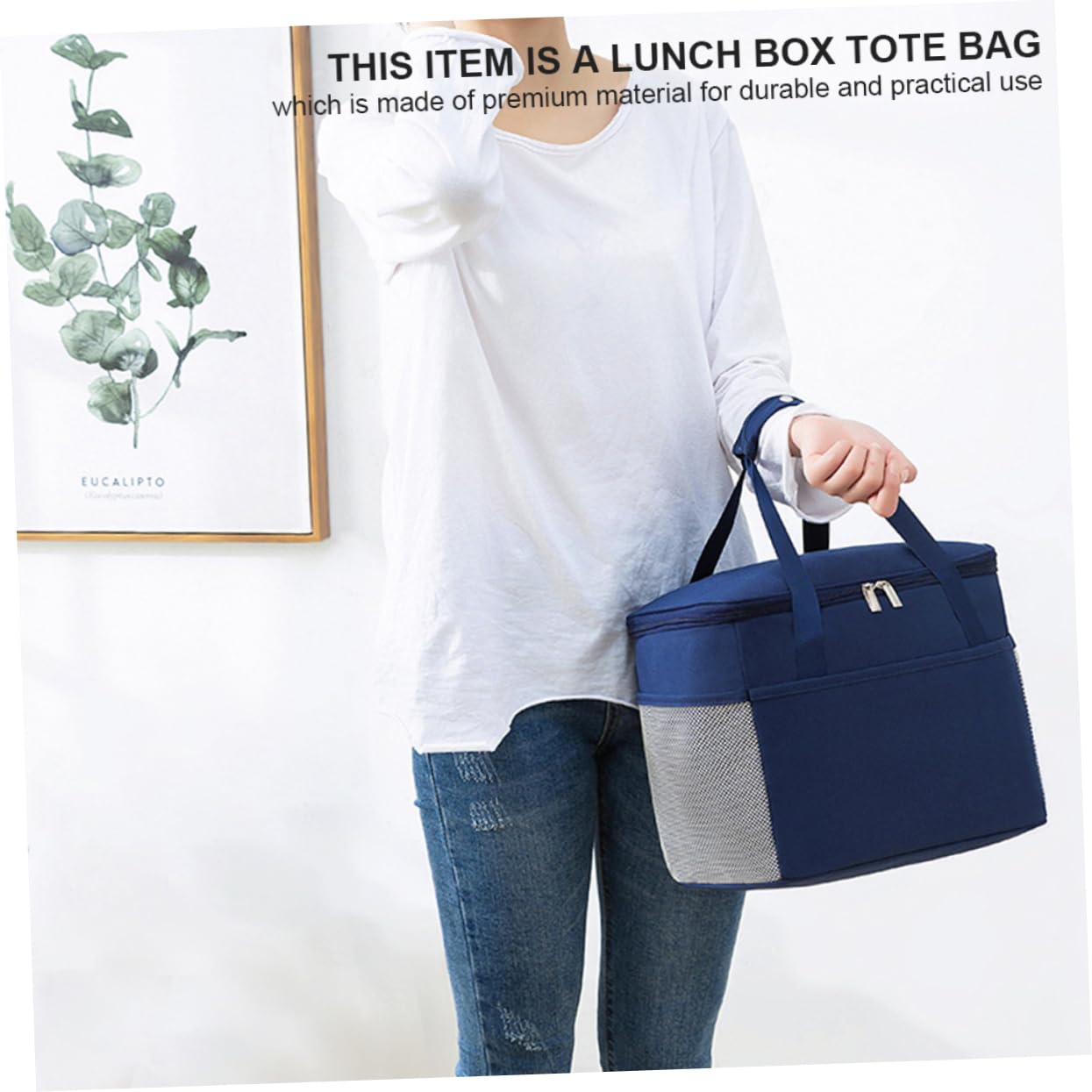Isolierte Lunchtasche aus Oxfordstoff mit Großer Kapazität und Zwei Fächern für Arbeit Picknick Schule