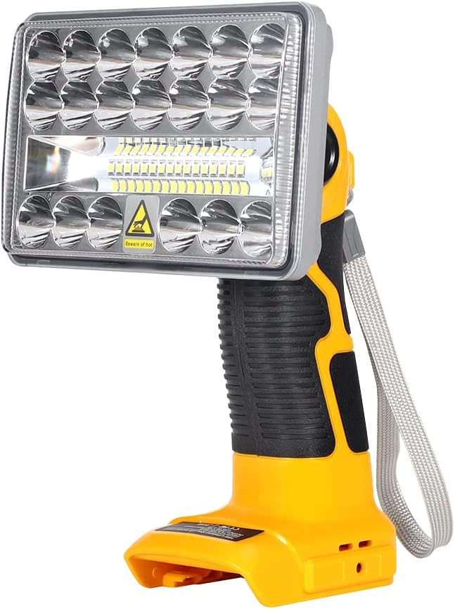 Hipoke 18W Dewalt Light Powered by Dewalt 20V Max Lithium-ion Batteries, 2000LM Flashlight Spotlight with USB Port, LED Work Light 110 Degree Pivoting Head Zinc Alloy…