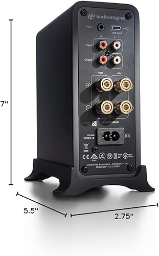 Miniatura 10 de Audioengine N22 100W Mini escritorio estéreo amplificador de potencia amplificador con Bluetooth AptX