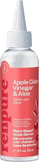 RENPURE Plant Based* Apple Cider Vinegar Scalp Serum for Dull Hair, 4oz | ACV rinse with Aloe detoxifies, loosens buildup and oil, soothes, leaving scalp feeling fresh and dull strands shiny daily