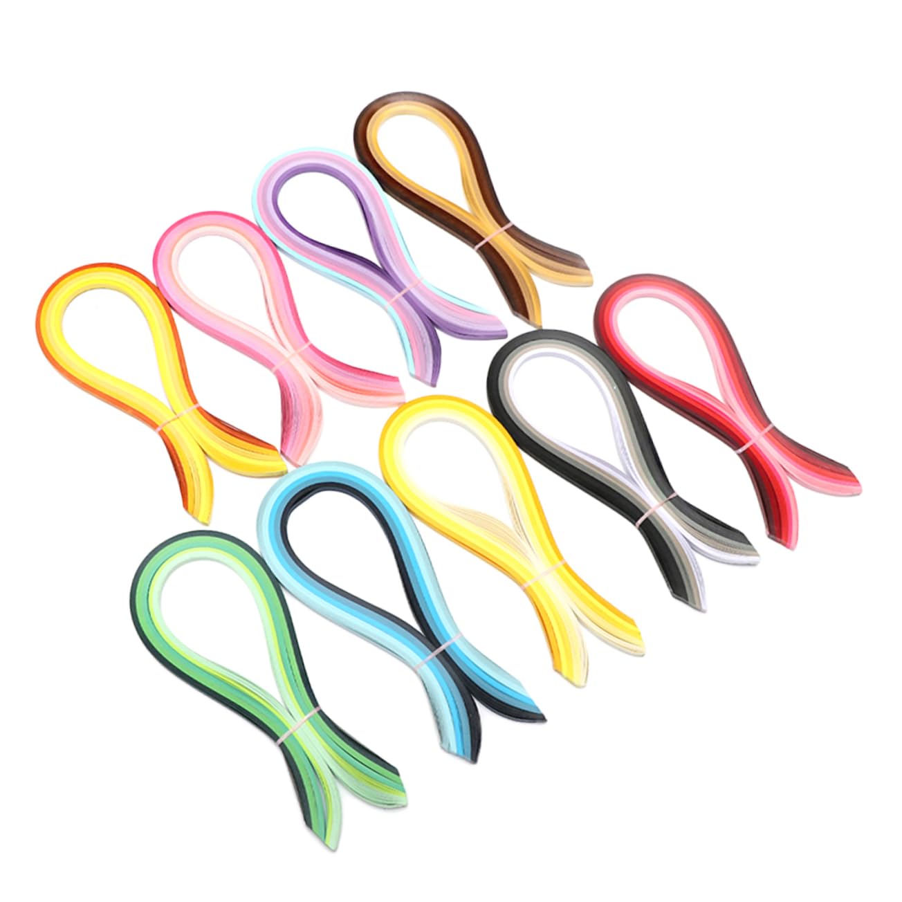 ARTIBETTER 9pcs DIY Gradient Paper Quilling Strips 100 Strips 9 Colors Art Paper Sheets for Crafts Projects