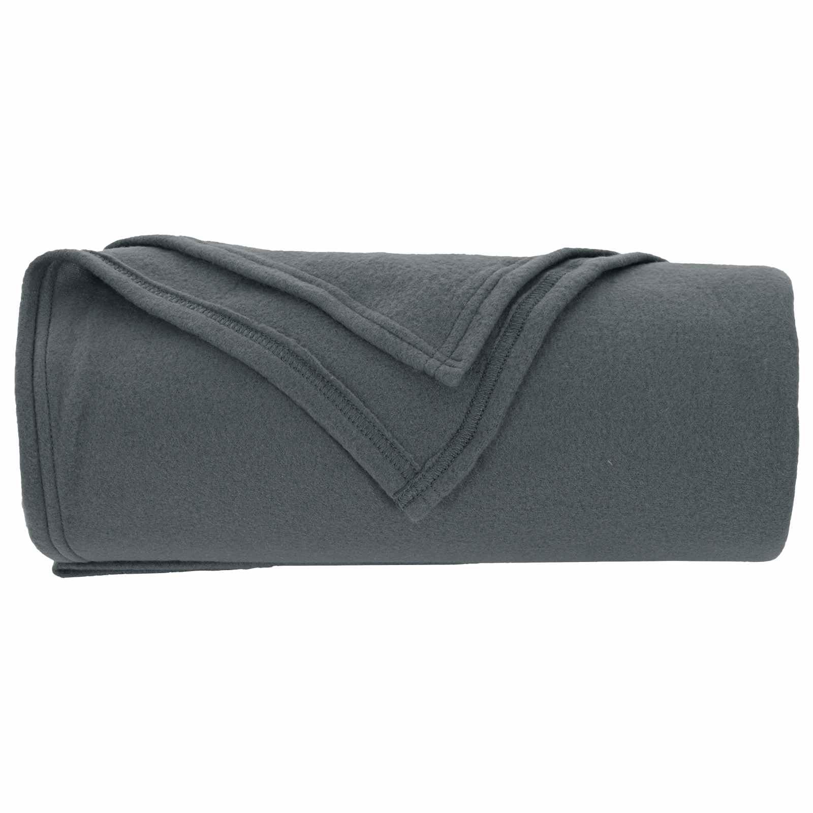 Wohndecken 24 Stück Dunkelgrau 170 x 130 cm Fleece Plüschdecke für Wohnzimmer Schlafzimmer Kuscheldecke Wärmende Flauschdecke